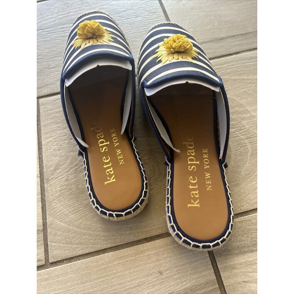 Kate Spade Navy and White Striped Flats - Picture 8 of 9